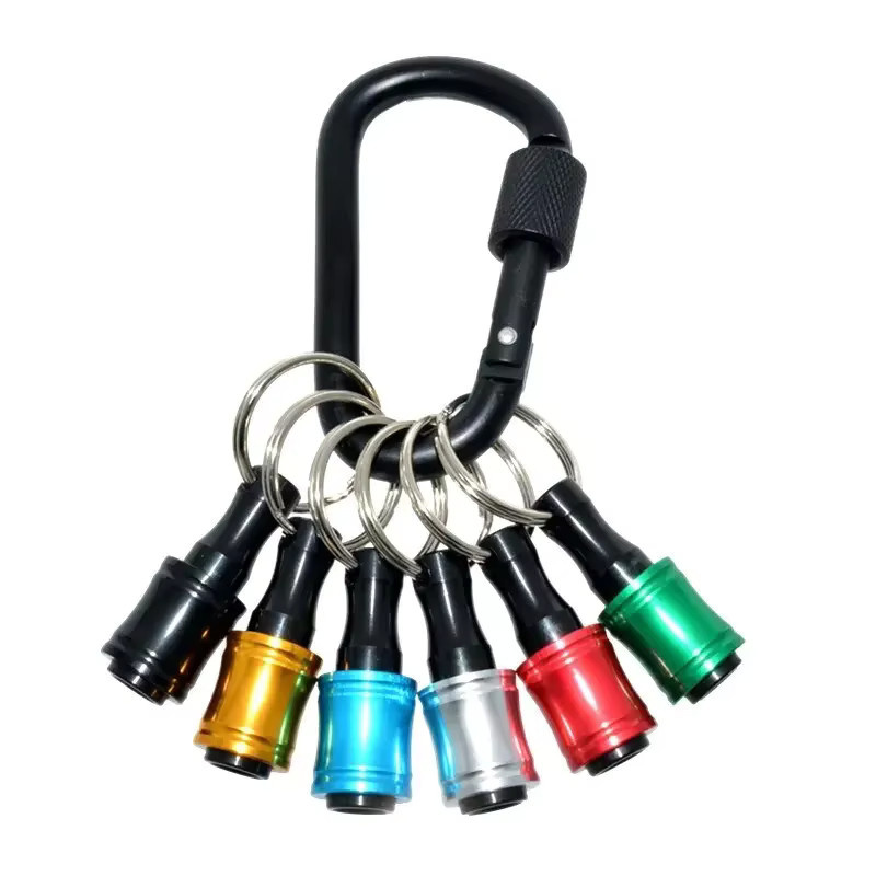 6-teiliger Bithalter-Schlüsselanhänger mit 1/4-Zoll-Schnellwechselsystem und Verlängerungsstange in Multicolor - Bild 6