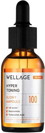 WELLAGE Hyper Toning Glowy Ampulle Serum, 30 ml, Hyaluronsäure, Vitamin C, Niacinamid - Bild 1