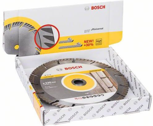 Bosch Universal Diamanttrennscheibe für Beton in Silber, Durchmesser: 23 cm - Bild 1