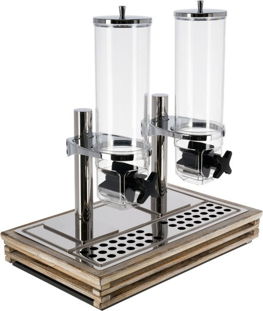 VEGA Müslispender Natchez doppelt in Vintage Weiß und Transparent mit Edelstahl, GN 1/1, 2x 4l, Rechteckig, B: 57,5 cm, T: 37 cm, H: 65 cm - Bild 1