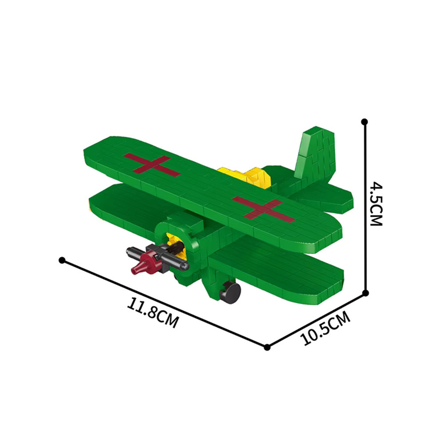Doubuilt Mikro-Mini-MOC-Flugzeugset, Desktop-Flugzeugmodell, Lernspielzeug - Bild 3