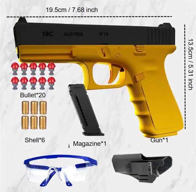 G18 Airsoft Pistole CS, Spielzeug Pistole, mit Shell Auswurf, Kunststoff - Bild 1