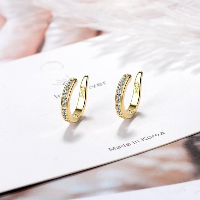 lingjingWL Clip-Ohrringe, Messing, Gold, Unisex - Bild 1