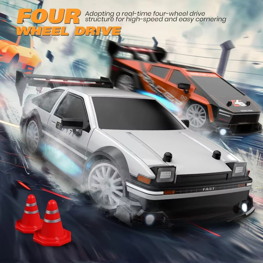 CONUSEA RC Drifting Car, 1:24, 4WD, mit LED-Leuchten, ferngesteuert - Bild 4
