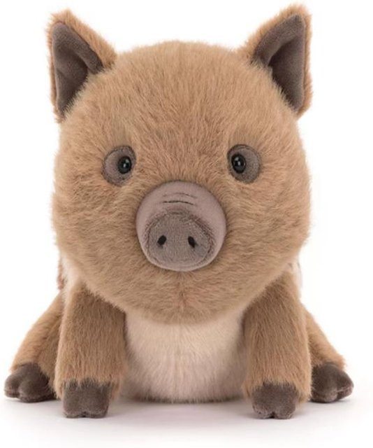 Cartoon Wildschwein Swinley, Plüschtier, braun gestreift, beige, ab 14 Jahren - Bild 1