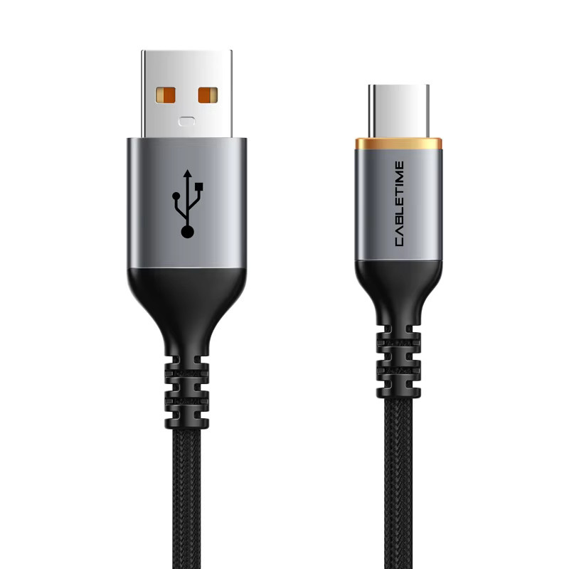CABLETIME USB Typ-C Schnellladekabel 5A QC3.0 in Schwarz - Bild 6