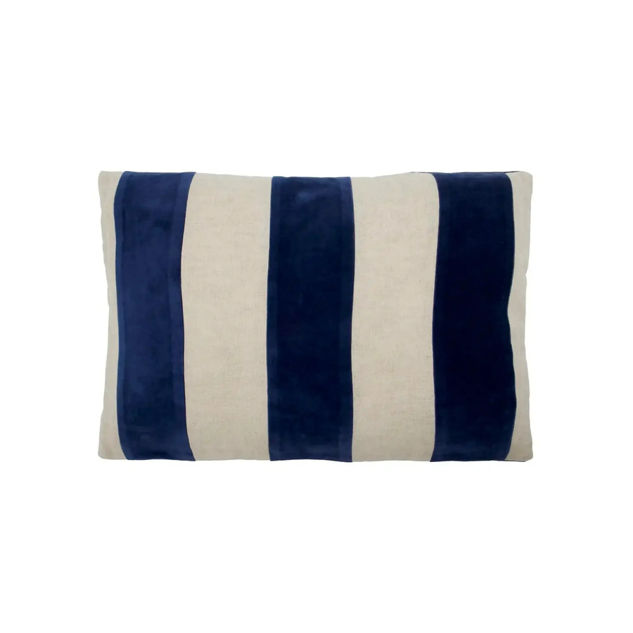 House Doctor Kissenbezug Sono gestreift in Blau und Sand, B/H: 40 x 60 cm - Bild 1