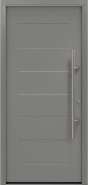 EcoStar Haustür Isopro Secur IPS 015 in Graualuminium mit RC2 Schutz, B: 110 cm, H: 210 cm, DIN Rechts - Bild 1