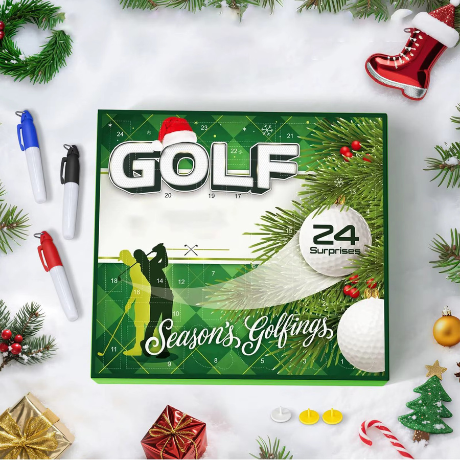 Weihnachts-Adventskalender mit Golf-Zubehör für Erwachsene als festliches Geschenk für die Familie - Bild 3