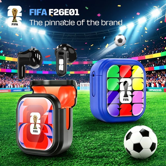 FIFA F26E01 AI Echtzeit-Übersetzungs-Kopfhörer, kabellose Bluetooth 5.4 TWS-Ohrhörer mit ENC Geräuschunterdrückung und HiFi-Stereo in Blau - Bild 1
