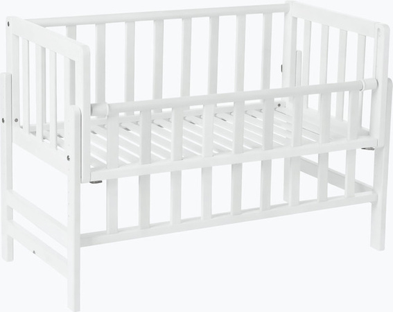Geuther Beistellbett Betty aus Massivholz in Weiß im Skandi-Look, B/T: 90 x 45 cm