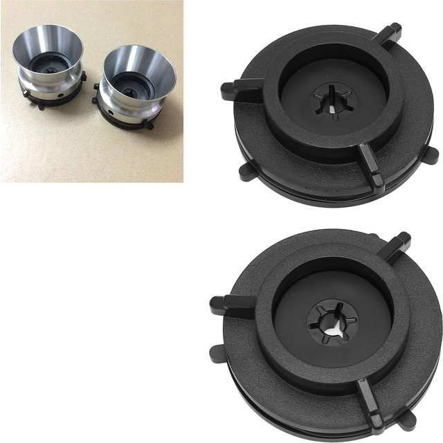 Qiilu NAB-Nabenadapter aus Kunststoff in Schwarz, 1 Paar, abschließbar, für Rollen-zu-Rollen-Klebeband-Recorder - Bild 1