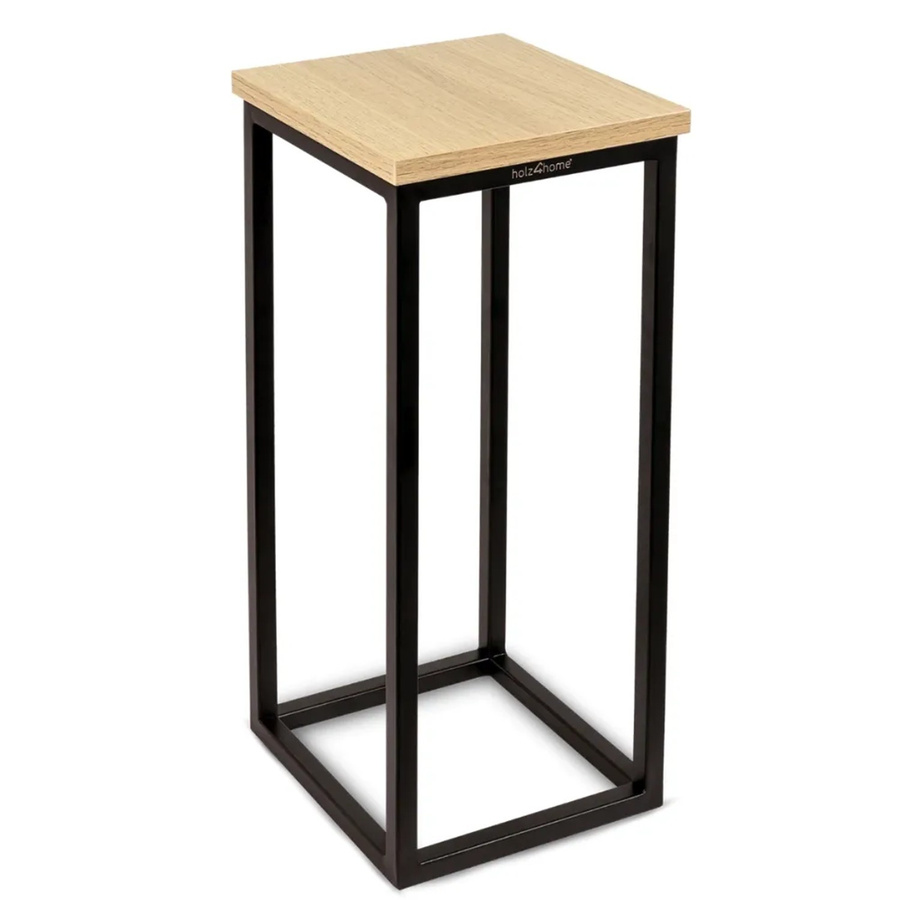 DELUKE Blumenständer LURI aus Holz und Metall in Hellbraun und Schwarz, Höhe: 50 cm - Bild 2
