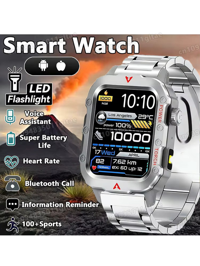 Ola Esporte Smartwatch, Schwarz, Herren, 2,01'' HD-Touchscreen, Bluetooth - Bild 6