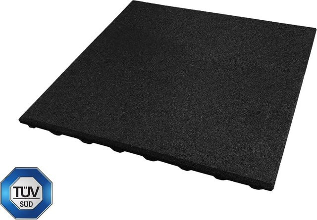 HPFloor Fallschutzmatte Schwarz B/T: 50 x 50 cm, Höhe: 2,5 cm - Bild 1