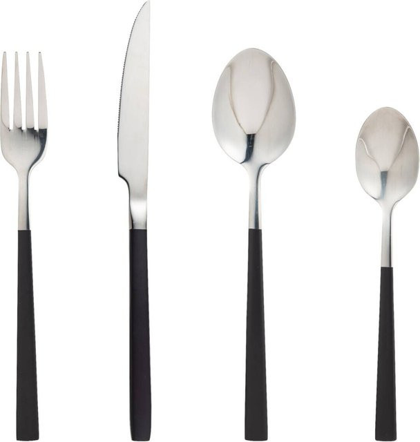 BERGNER Besteckset CHARCOAL aus Edelstahl in Silber, 16-teilig - Bild 1