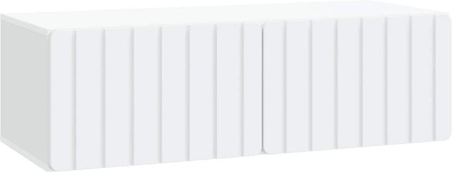 vidaXL Wandmontierter TV-Schrank Weiß aus Holzwerkstoff B/H/T: 98 x 30 x 41 cm - Bild 1