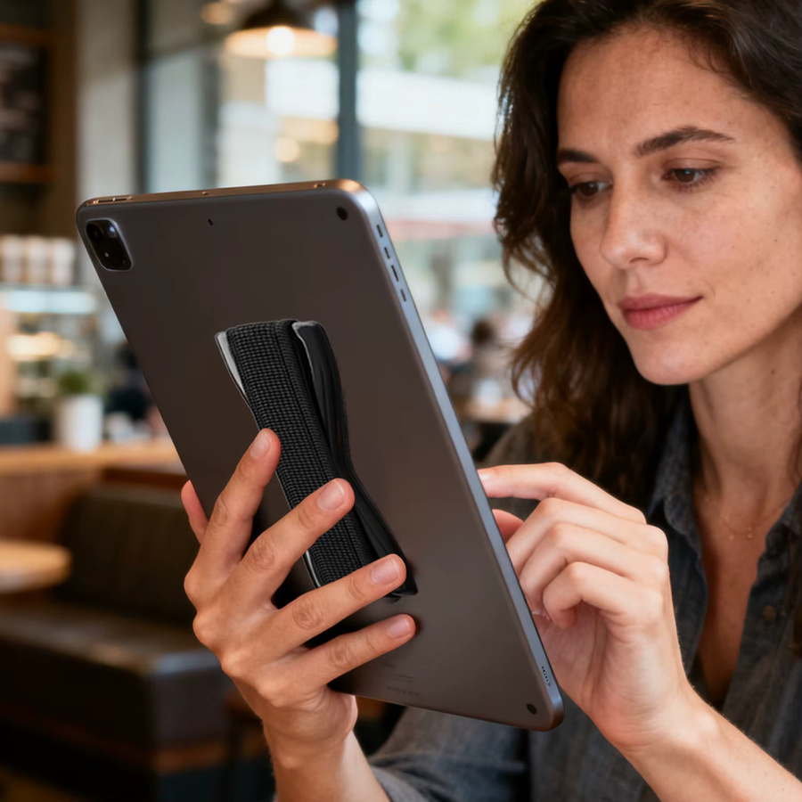 FANHUN Universeller Handyhalter mit Fingerring-Ständer und Tablet-Halterung in Schwarz - Bild 3