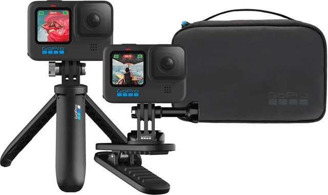 GoPro Reise-Kit für Action Cameras in Schwarz inklusive Shorty, magnetischem Drehclip und Case - Bild 1