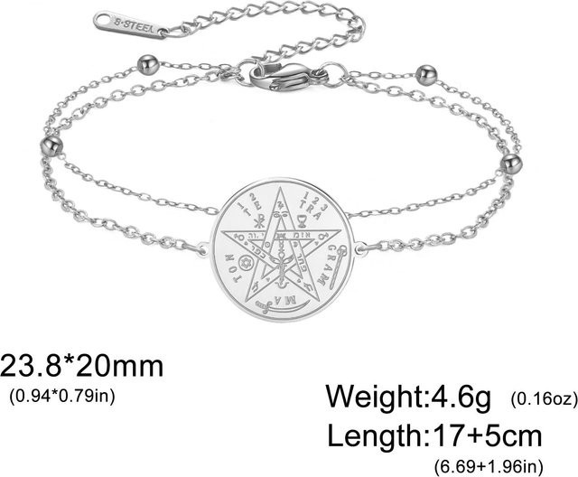 YULIN Armband, Edelstahl, Weiß, Unisex, 17-22cm - Bild 1