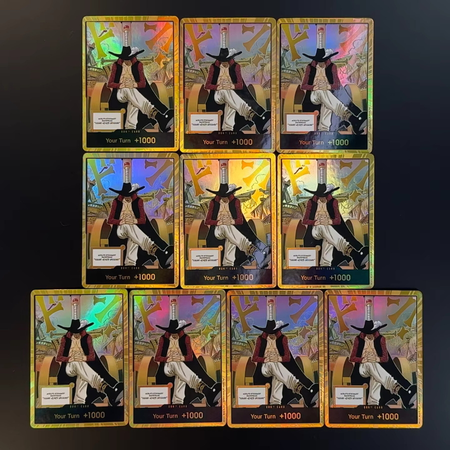 Bandai One Piece TCG Englische DON-Karte Golden Dracule Mihawk, 10-teiliges Set - Bild 2