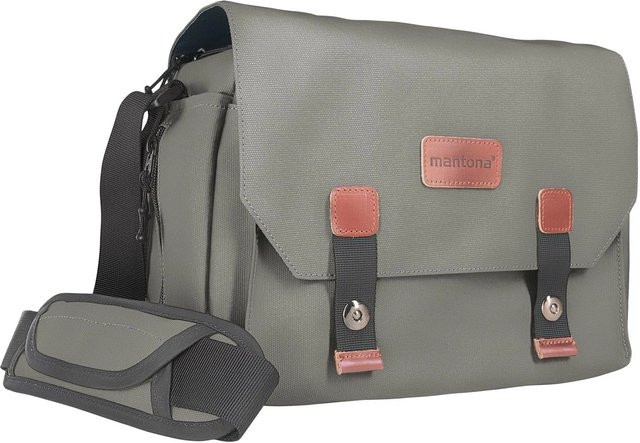 Mantona Kameratasche Milano Grande in Grau und Braun - Bild 1
