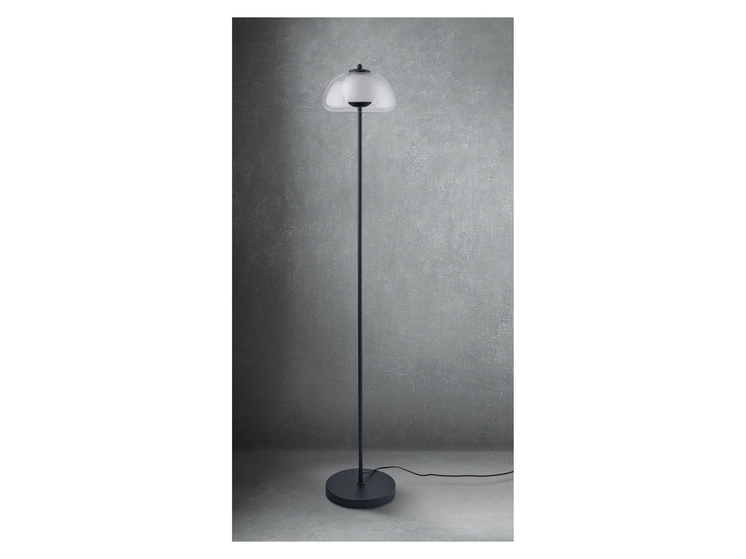 LIVARNO HOME LED-Stehleuchte mit transparentem Glasschirm und Stahlgestell in Transparent - Bild 2