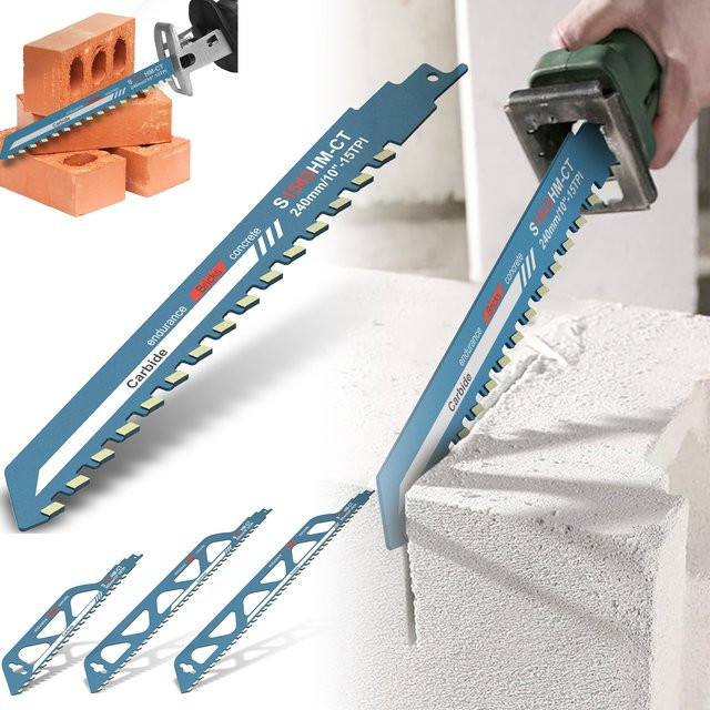 Toorise Säbelsägeblatt Hartlegierungsklinge in Blau zum Schneiden von Holz, Metall, PVC und Ziegeln - Bild 1