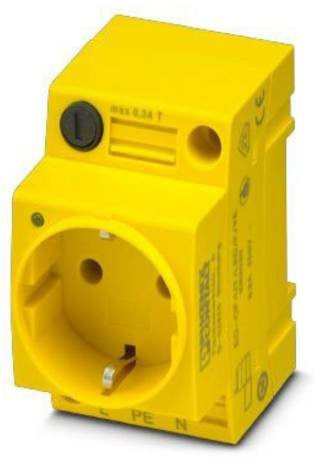Phoenix Contact Steckdose EO-CF/UT/LED/F/YE Gelb, B: 4,5 cm, T: 6,0 cm, H: 7,5 cm, 5er Packung - Bild 1