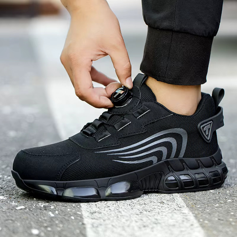 Tulldent Sicherheitsschuhe für Herren als modische Sneaker mit Drehknopf, Farbe: Schwarz - Bild 5