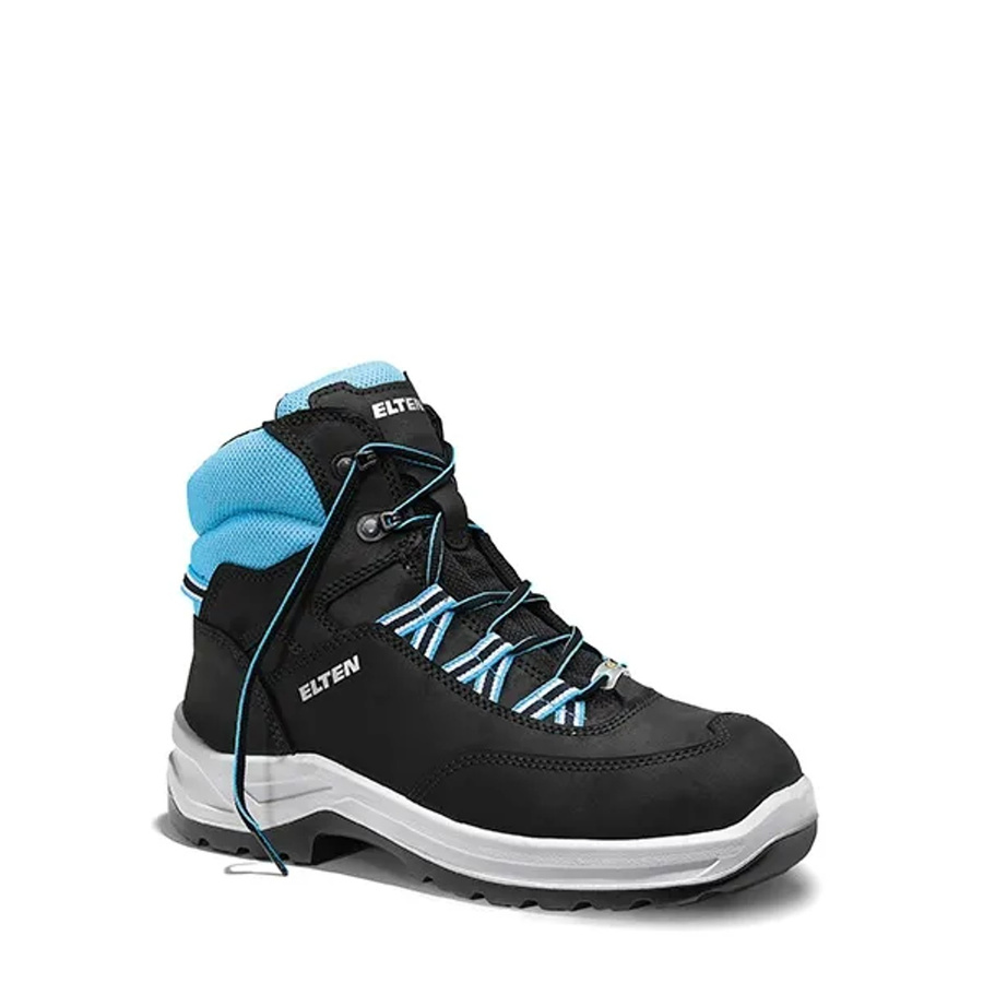 Elten Damen Sicherheitsschnürstiefel Lotte Aqua Mid ESD S2 in Schwarz und Türkis, Größe 39 - Bild 2