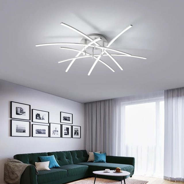 Moderner LED Kronleuchter von JOYINLED in Mattweiß für Wohnzimmer, Esszimmer, Schlafzimmer oder Arbeitszimmer - Bild 1