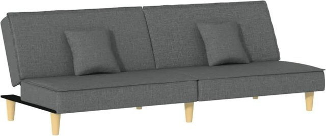 vidaXL Schlafsofa Click-Clack in Dunkelgrau aus Stoff mit Armlehnen und Massivholzrahmen B/T/H: 200 x 100 x 70 cm - Bild 1