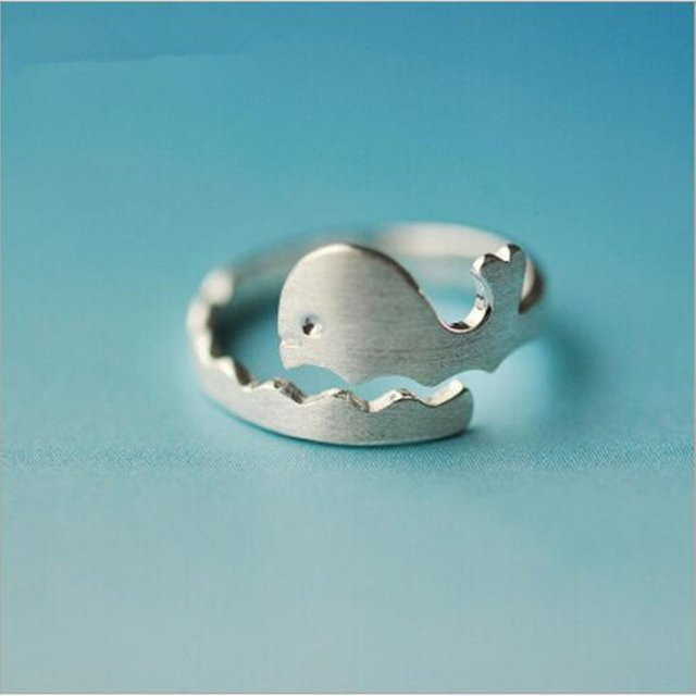 GaGa-Duck Ring, 925 Silber, Wal, Fisch - Bild 1