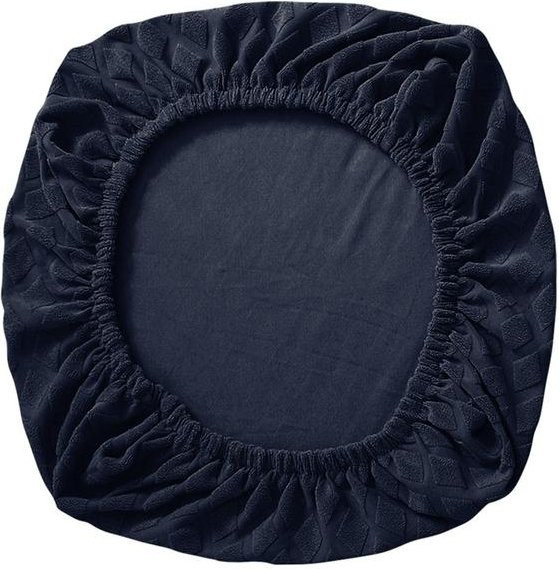 BRHUIXUE Elastischer Bürostuhlbezug aus Jacquard-Fleece in Dunkelblau - Bild 1