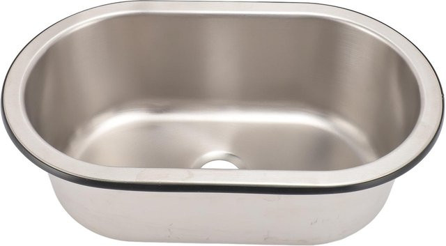 KaiSai Barspüle aus 304 Edelstahl, ovales Waschbecken in Grau für Boot, Wohnwagen und Wohnmobil, B/T/H: 34,5 x 20,3 x 13,2 cm - Bild 1