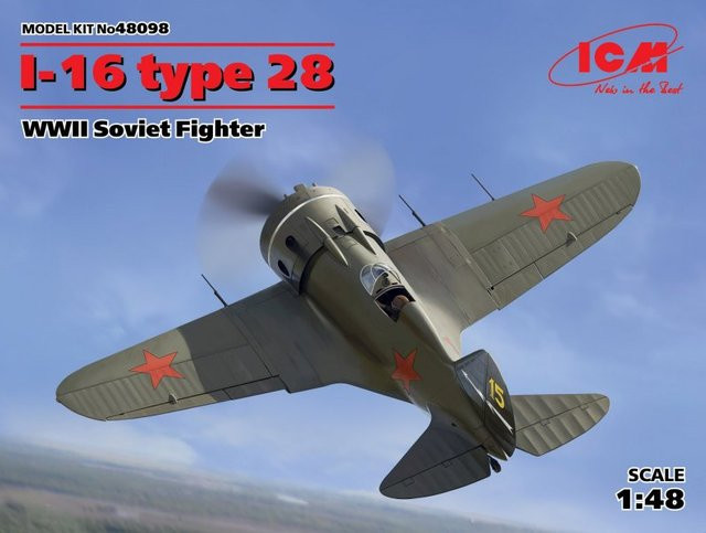 ICM I-16 type 28 WWII Soviet Fighter, Modellbau, 1:48 - Bild 1
