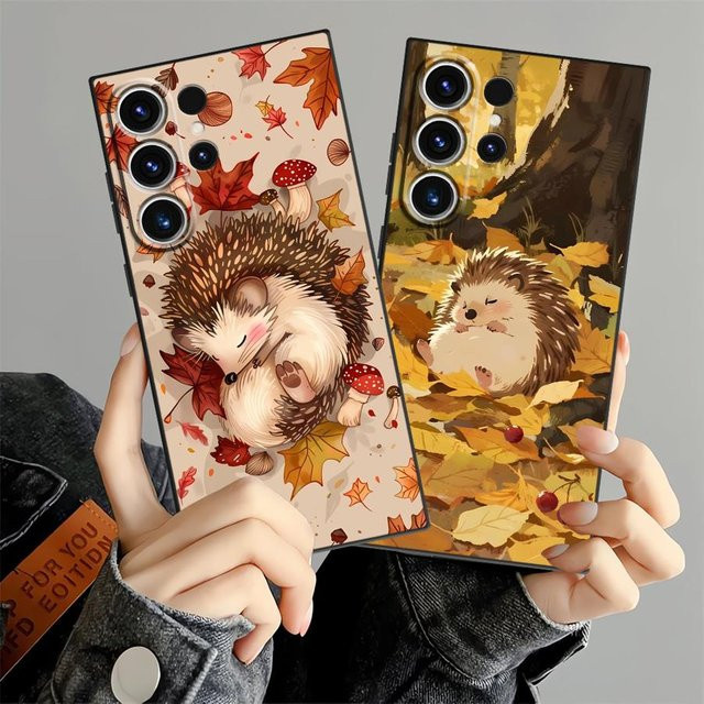 Niedliche Handyhülle mit Igel-Design für Samsung Galaxy S24 S25 S26 S23 Ultra S20 S21 FE S10 S9 Note 20 10 9 8 in Multicolour - Bild 1