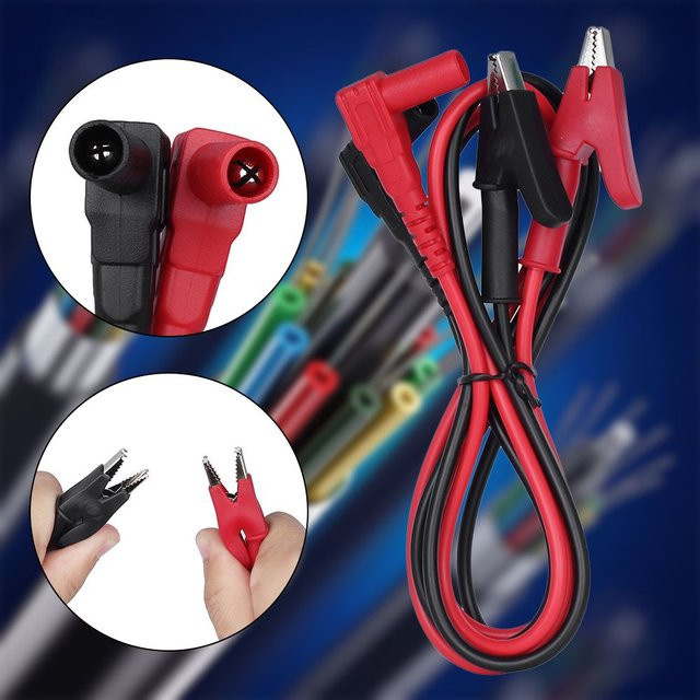 Bside T1101 Multimeter Testkabel mit Krokodilklemmen in Braun und Rot - Bild 1