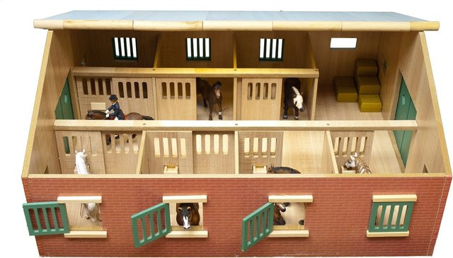 Kids Globe Bauernhof Pferdestall Reiterhof aus Holz - Bild 1
