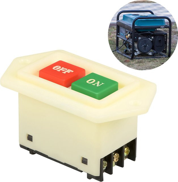 Schneider Electric 5A 3-Phasen-Verriegelung EIN/AUS-Steuerknopf für Tischbohrmaschinen und Schleifmaschinen, Mehrfarbig - Bild 1