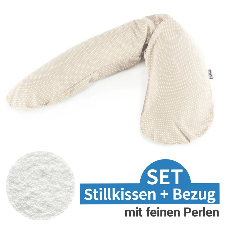 Theraline Stillkissen Das Original mit Mikroperlen-Füllung und Bezug, Beige, Länge: 190 cm - Bild 1