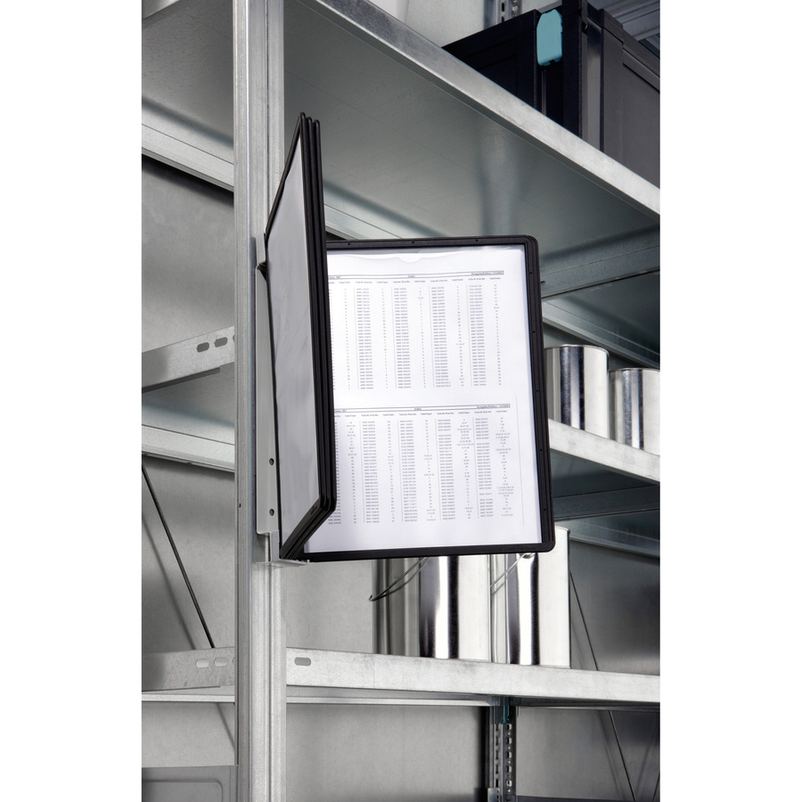 Durable Sichttafelsystem VARIO MAGNETIC WALL 5 Magnet-Wandhalter-Set in Schwarz und Grau mit 5 Whiteboards - Bild 2