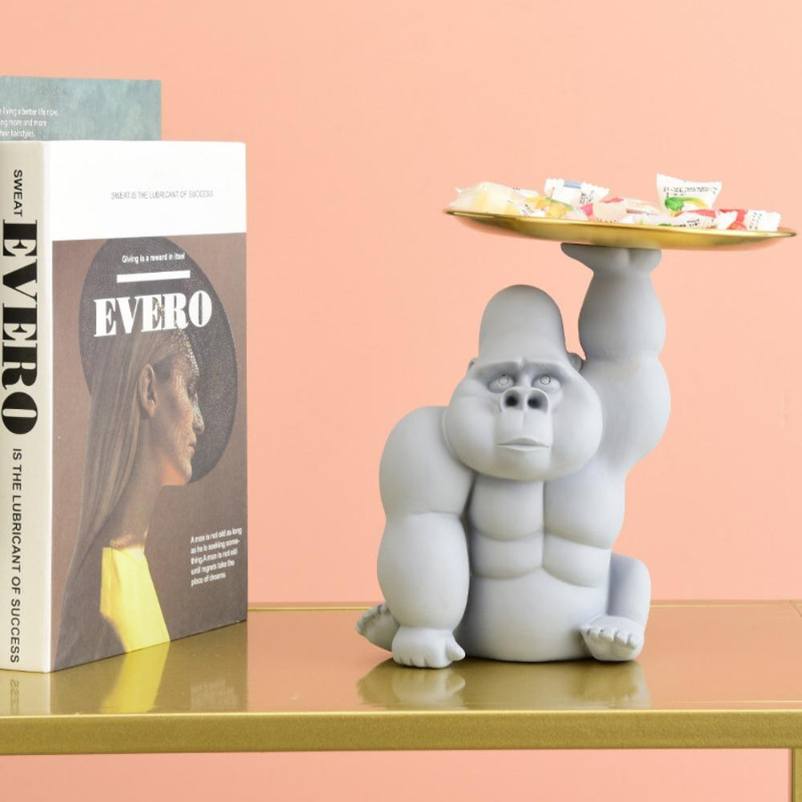 Yiran Furniture King Kong Gorilla Skulptur aus Harz als Schlüssel Organizer und Deko-Ornament für dein Wohnzimmer - Bild 3