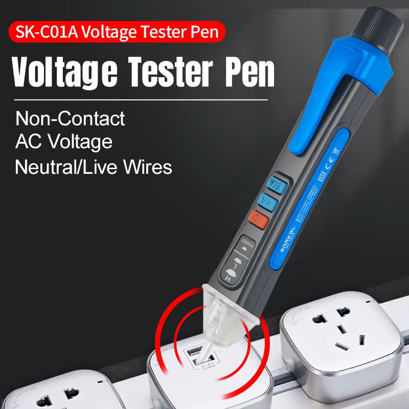 NJTY T02A Spannungsdetektor elektrischer Stift als berührungsloser AC-Spannungsprüfer mit Sprachübertragung für 12–1000 V - Bild 2
