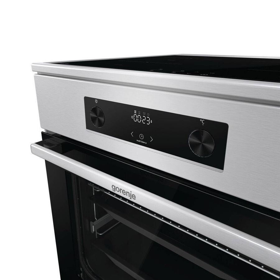 Gorenje Standherd GEIT6C60XPG mit Glaskeramikkochfeld in Edelstahl Silber, B/H/T: 60 x 85 x 60 cm - Bild 2