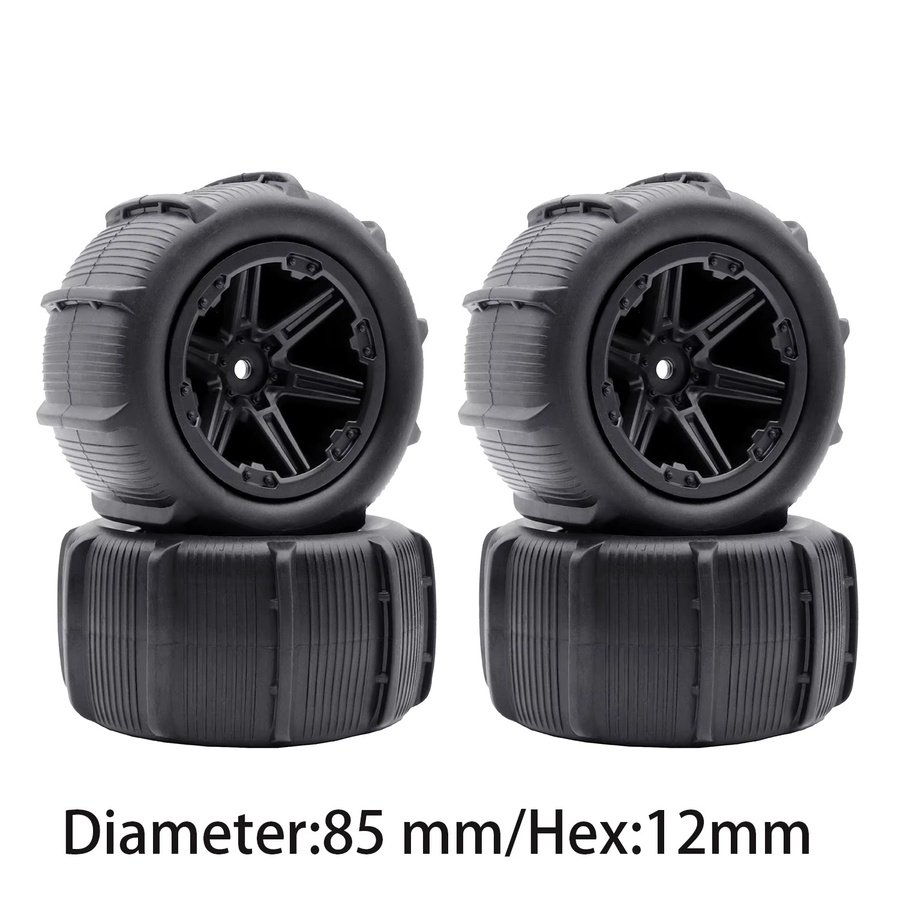 JJRC Reifen für RC-Auto, 4-teiliges Set, 1:16, 12mm Sechskant - Bild 3