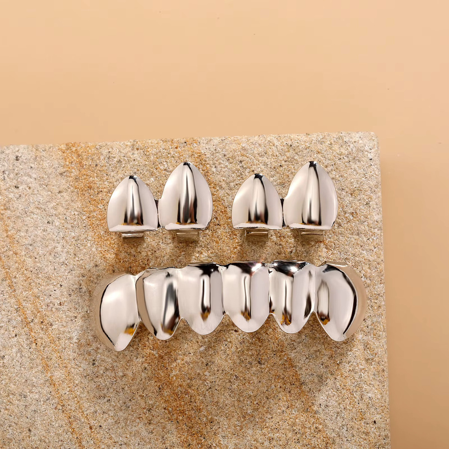 RACHELZ Grillz, Gold Silber Farbe, Bicolor, Unisex - Bild 3