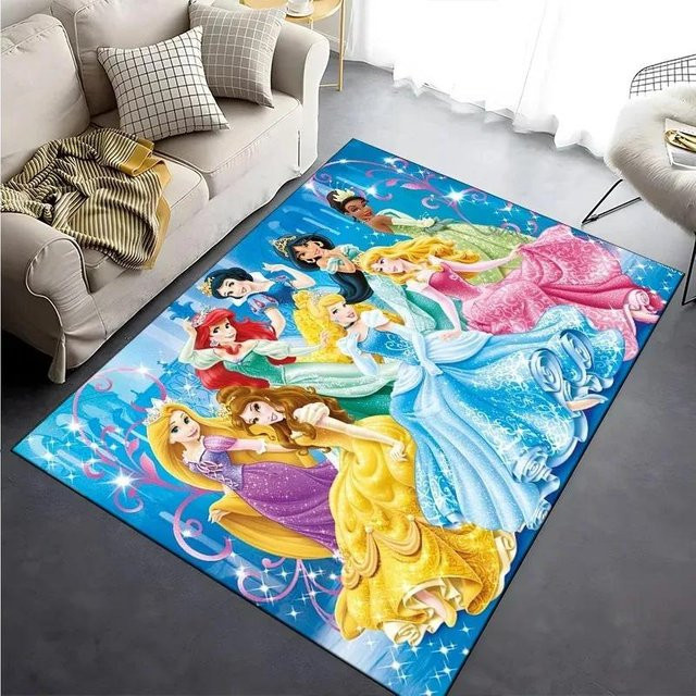 Disney Prinzessinnen Teppich für Kinderzimmer und Wohnzimmer, Rosa, B/B: 80 x 120 cm - Bild 1