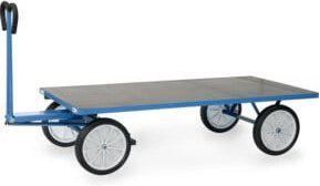 Fetra Handpritschenwagen 6406V in Blau mit Vollgummi-Reifen und 1250 kg Tragkraft - Bild 1